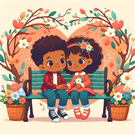 Ilustración de dos primos adolescentes compartiendo un momento tierno.