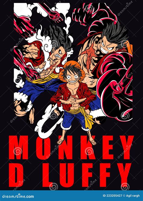 Ilustración de Monkey D. Luffy en una camiseta