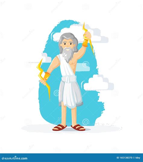 Ilustración de un antiguo dios griego con elementos de tiempo, como relojes de arena o engranajes