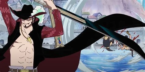 Dracule Mihawk empuñando Yoru