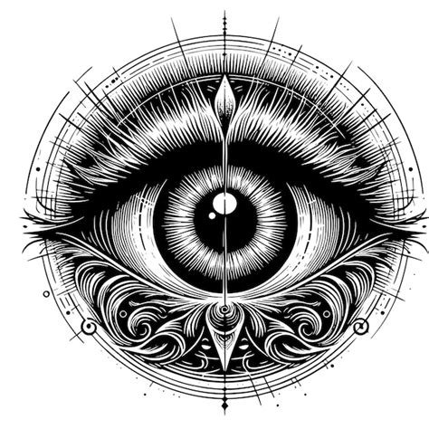 Ilustración conceptual de un ojo con un patrón de Dōjutsu intrincado