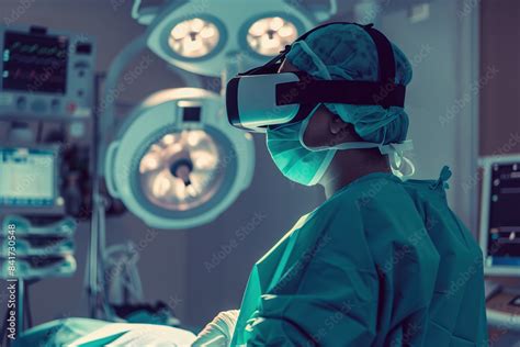 Imagen conceptual de un cirujano utilizando gafas de realidad virtual para planificar una operación