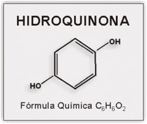 Diagrama de la estructura molecular de la hidroquinona y el ácido kójico