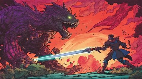 Ilustración de un personaje de anime luchando contra un monstruo interior