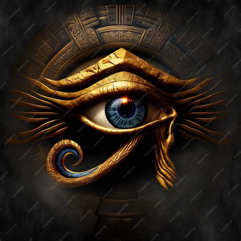 El dios egipcio Horus con un ojo robado