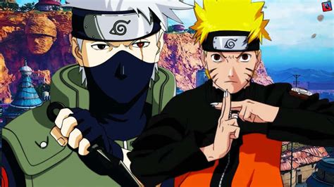 Ilustración de Naruto y Kakashi en acción