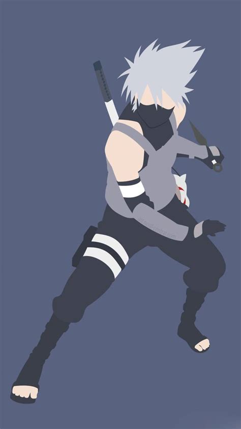 Ejemplo de fondo de pantalla minimalista de Kakashi