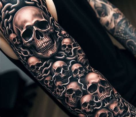 Collage de tatuajes de calaveras de personajes de One Piece