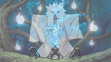 Orochimaru amenazando al Tercer Hokage