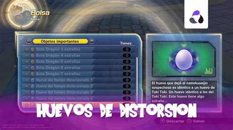 Imagen de los 5 huevos de distorsión temporal.