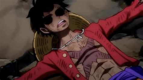 Luffy utilizando el despertar para convertir el suelo en goma