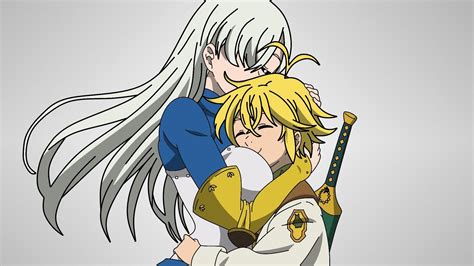 Meliodas defendiendo a Elizabeth de Golgius
