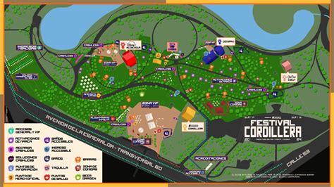 Mapa del Festival Deportivo de la U.A.