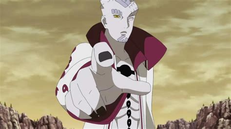 Ilustración de Isshiki Ōtsutsuki en combate contra Naruto y Sasuke