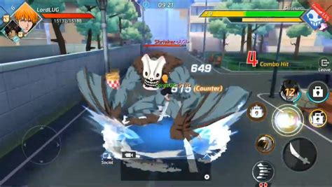 Esquivando ataques en Bleach Mobile 3D