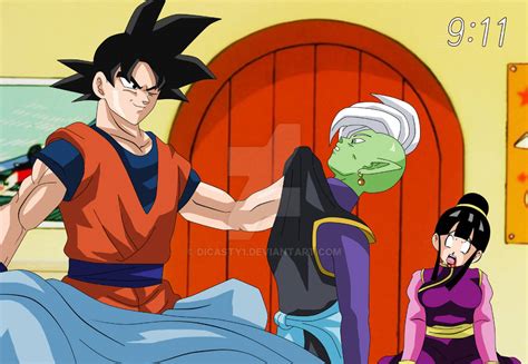 Representación de Zamasu intercambiando cuerpos con Goku