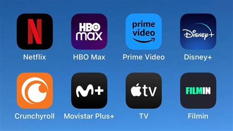 Iconos de plataformas de streaming