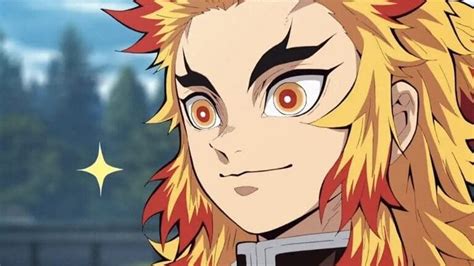 Retrato de Kyojuro Rengoku, el Pilar de las Llamas