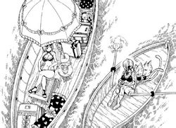 Lucy, Happy y Charles encontrándose con Brandish y Gray.