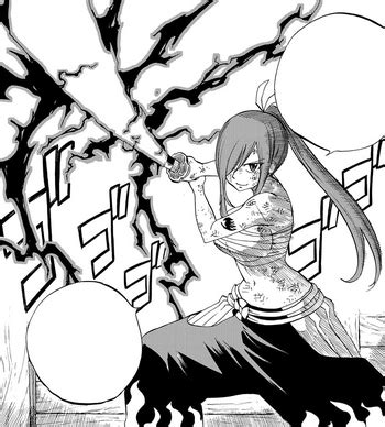 Erza con su nueva Espada Dragon Slayer: Belserion.