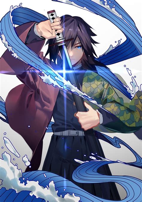 Giyū Tomioka en pose de combate