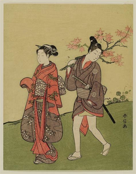 Ukiyo-e de Suzuki Harunobu representando una escena íntima