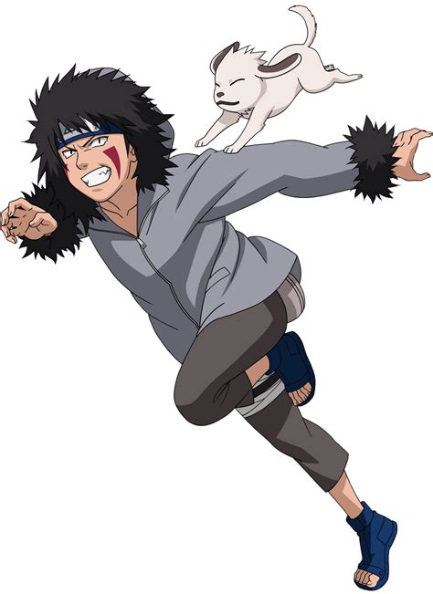 Kiba y Akamaru en combate