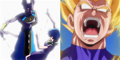 Bulma abofeteando a Beerus