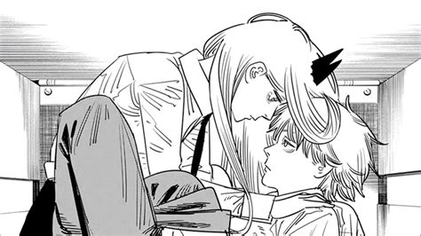 Denji y Pochita conversando en el manga Chainsaw Man