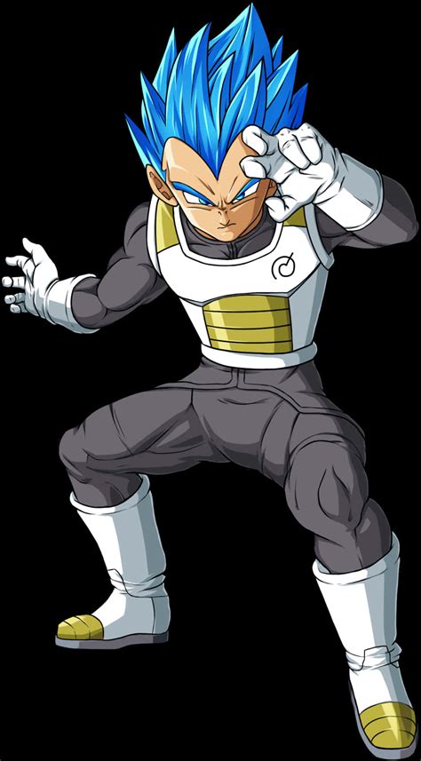 Vegeta Super Saiyan Blue en pose de combate
