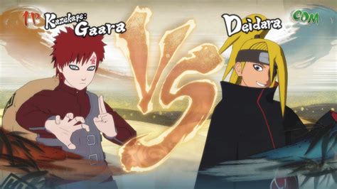 Gaara luchando contra Deidara