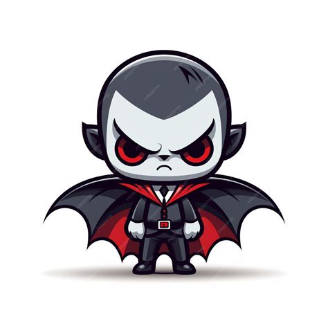 Ilustración de un vampiro con ojos brillantes y aura oscura