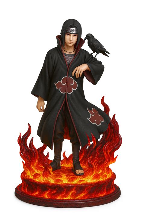 Diseño conceptual de una estatua de Itachi