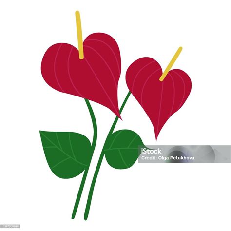 Ilustración de Anthurium en estilo manga
