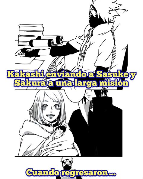Sakura y Kakashi discutiendo un pergamino de misión