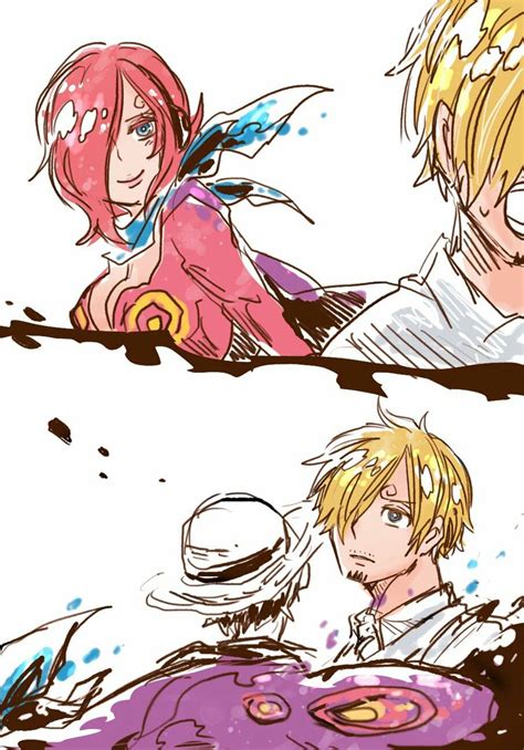 Reiju besando a Luffy