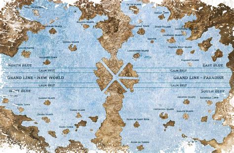 Mapa de las islas de One Piece