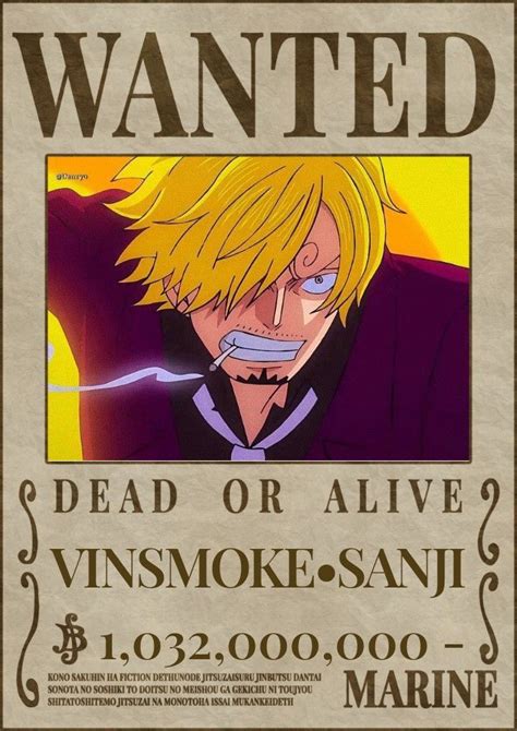 Infografía de la recompensa de Sanji y su posición en la tripulación
