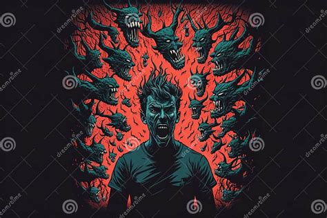 Ilustración del Cuerpo de Matademonios luchando contra demonios