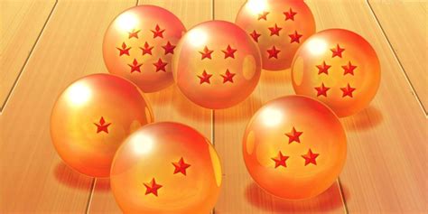 Representación de las 7 Dragon Balls estándar con sus estrellas