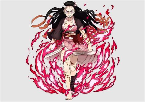 Nezuko Kamado ardiendo en llamas