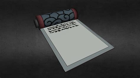 Primer plano de un pergamino ninja de cosplay