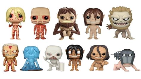 Figuras Funko Pop! de Attack on Titan en exhibición
