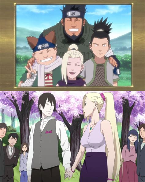 Shikamaru, Chōji e Ino enfrentándose a Asuma reencarnado