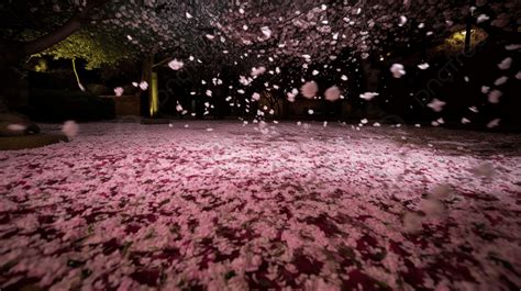 Flores de cerezo cayendo en Wano