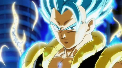 Ilustración de Gogeta en su forma Super Saiyan Blue