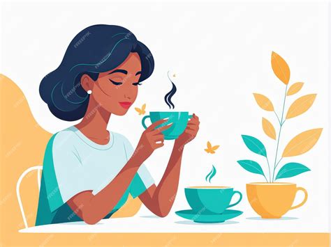 Wakaba bebiendo en una cafetería