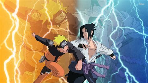 Sasuke Uchiha y Naruto Uzumaki en su batalla final