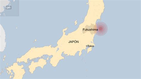 Mapa de Japón con epicentro del terremoto en Wakayama