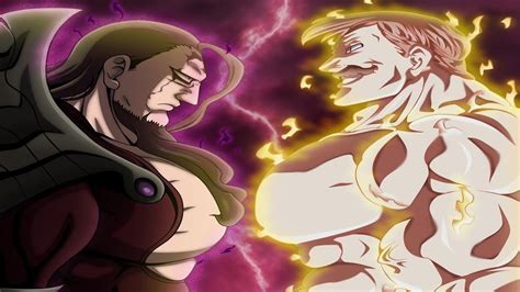 Escanor luchando contra el Rey Demonio